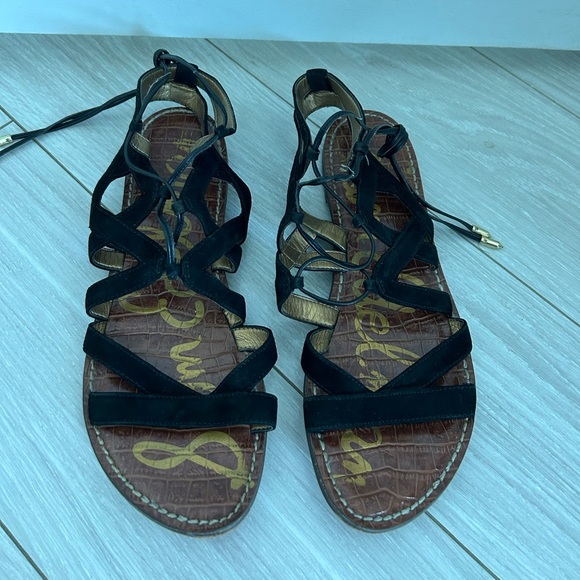 Sam Edelman Women’s Gemma Black Suede Gladiator Sandals, Size 8 - Picture 5 of 5